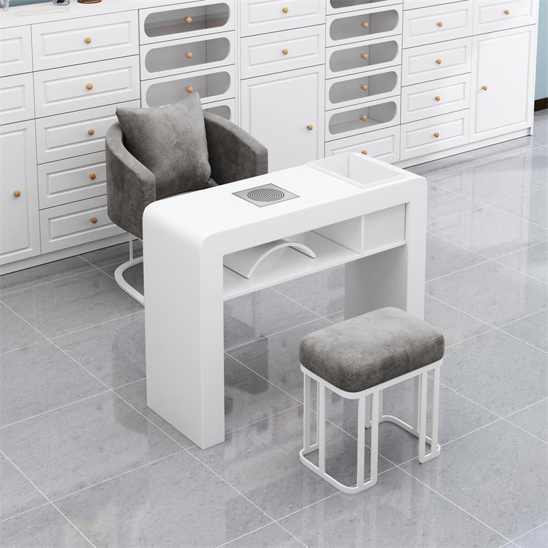 时尚网F77S96HM红美甲甲桌双椅套装简约经日济型美甲店桌子式单人