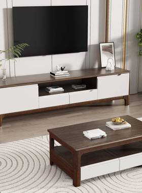 实木电视全柜现代简约户型1ZTT小.2影/1.5米多尺寸客厅卧室地柜视