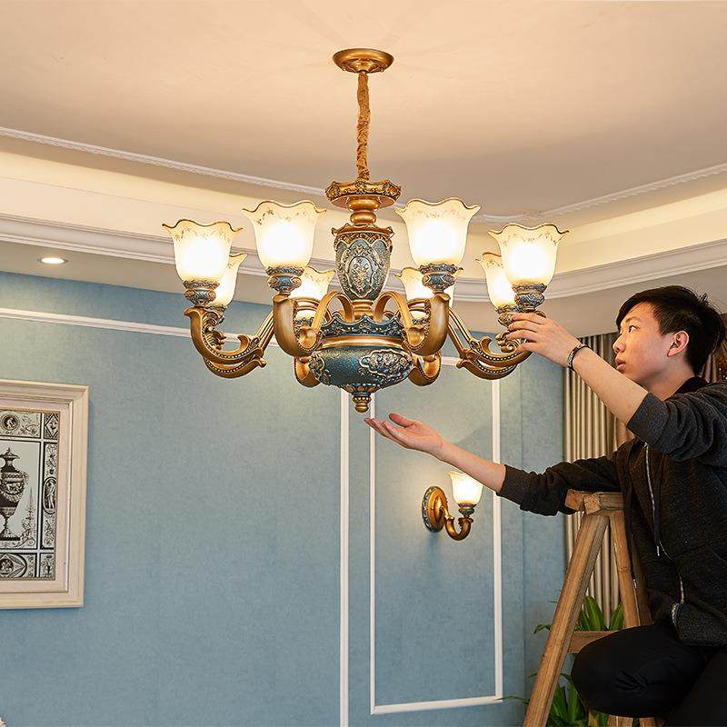 典欧式吊灯厅灯奢华高档客大气简约古卧室8802餐厅法式复古别墅灯