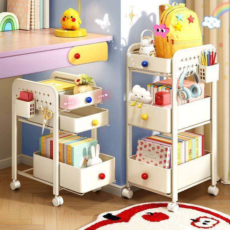 书包置物架多层家用文具落地学生下书本收纳可移滑PXX75355动桌小,收纳整理,书桌收纳置物架,淘宝优惠券,粉丝福利购,淘宝优惠卷