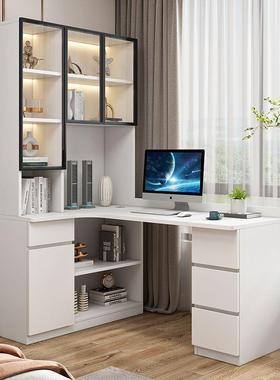 小户型习组合学写字书桌转角书桌架一书柜轻奢电脑82746桌办公桌