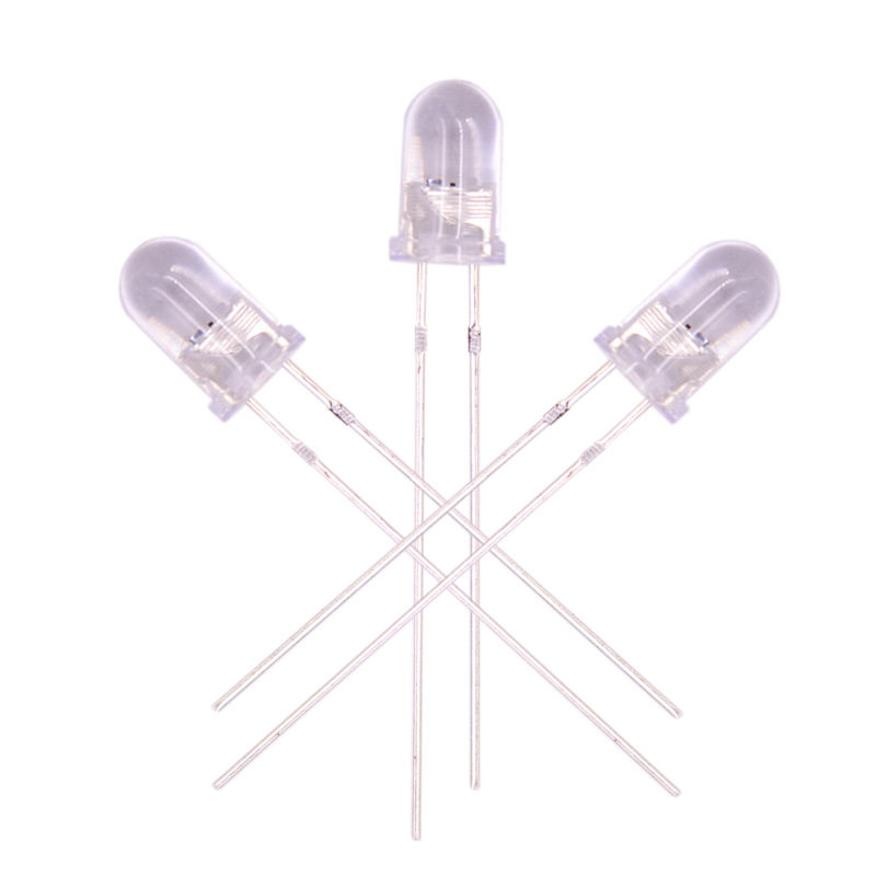 5mm七彩慢闪rgb直插led灯珠玩具发光指示灯f5全彩长脚自动闪烁