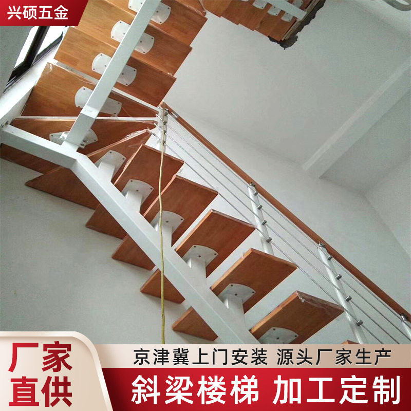 钢木旋转楼梯室内家用阁楼