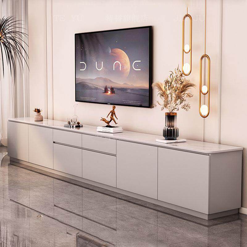 6D落地电视柜u客882岩简约现代小户型家用厅新款实木轻奢储物板电