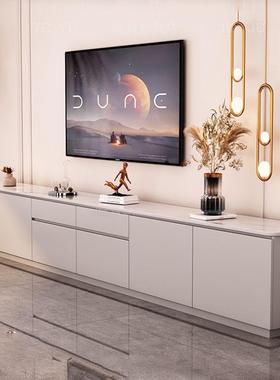 6D落地电视柜u客882岩简约现代小户型家用厅新款实木轻奢储物板电