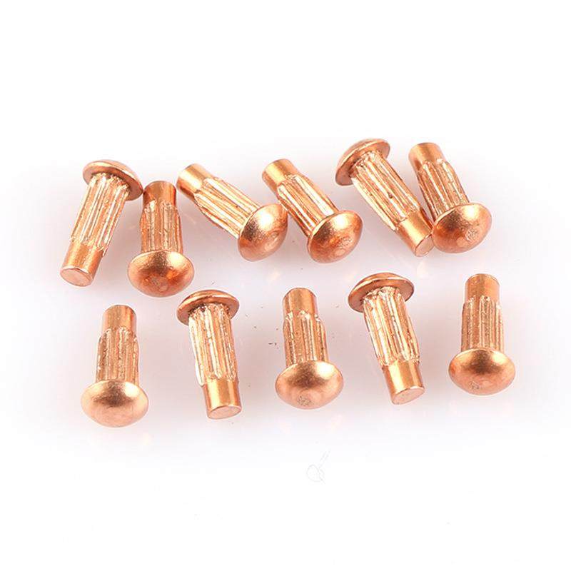 实心ROJ竖铜纹标牌铆紫牌钉紫铜铭钉