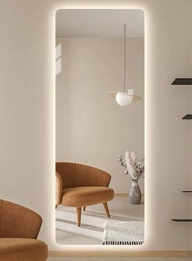智穿镜屏壁挂贴墙能居家发廊镜子le带灯d网红触592衣摸全身镜