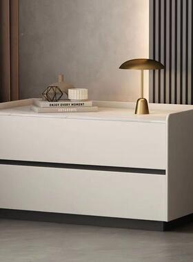 轻约奢实木床头柜卧室家物用床边柜新款简收纳现代意宽式储FUO柜