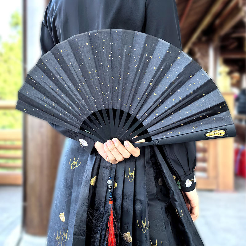 中国风9寸金属折扇男士霸气