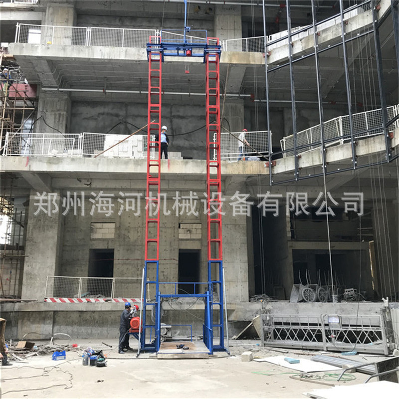 龙门架施工升降机 垂直建筑龙门架 别墅建筑外墙货梯提升机载货机