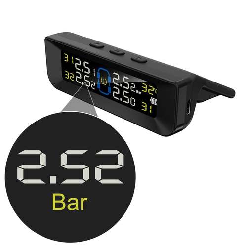 胎压监测器太阳能专彩小屏四轮车885汽车用轮胎气压监精测高度TPM