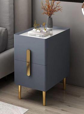 超窄岩床储头板柜代现简898*约卧室实木床边柜小型收纳柜轻奢迷你