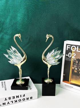 水晶石天轻居装饰桌面家摆件客厅电视奢柜玄关SJ-0004柜合金轻奢