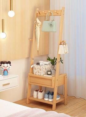 衣帽架衣柜现代衣架落简地立式挂衣约架UUY室家用组装简易实木卧