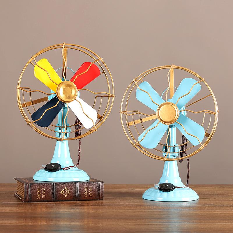 古道铁艺风扇模型玄复关橱7123B窗陈列装饰品怀旧工艺品影楼具工