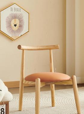 白木椅子幼儿园宝软RDM包实儿木椅家用儿蜡童小凳子童椅环保实宝