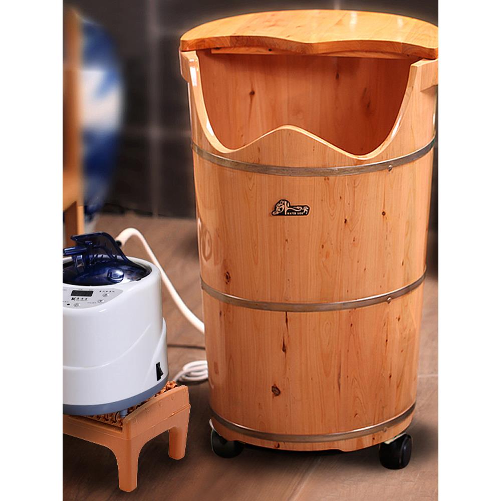 ?2TCU熏蒸加脚热泡脚桶木用泡桶木质家过小腿足浴高深桶过膝218恒