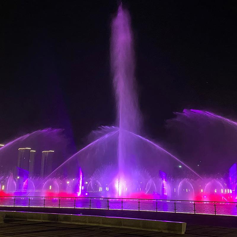 喷泉设备厂267家音数码红水帘网跑喊泉程控全泉乐套水景