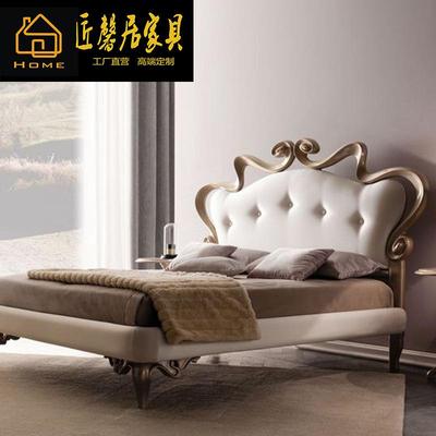 人新古双床主卧1.8米婚床别墅艺奢华1.5米公主典床DSG-7856后现代轻奢布床