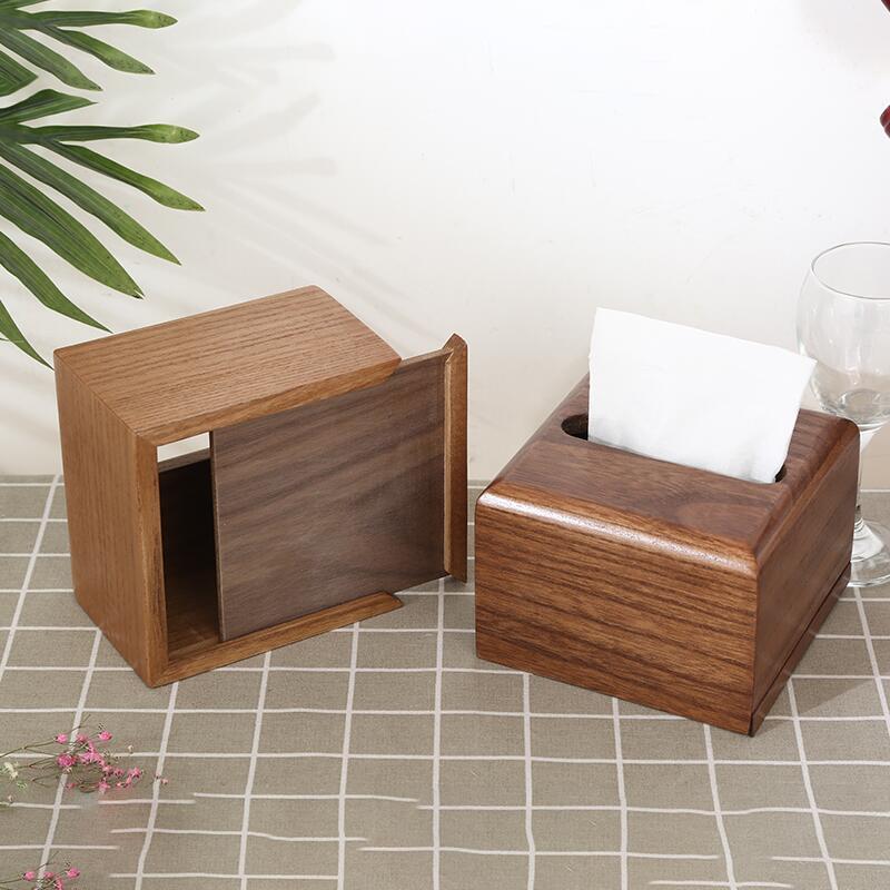 纸021巾盒客轻奢创木质抽纸式盒厅家用意中餐厅茶几桌面餐巾纸盒