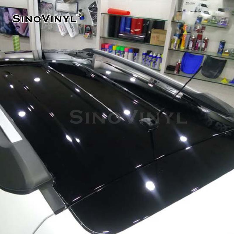 加厚车三层超光亮黑全景窗膜TPU天330窗冰甲浅黑汽车顶膜黑天改色