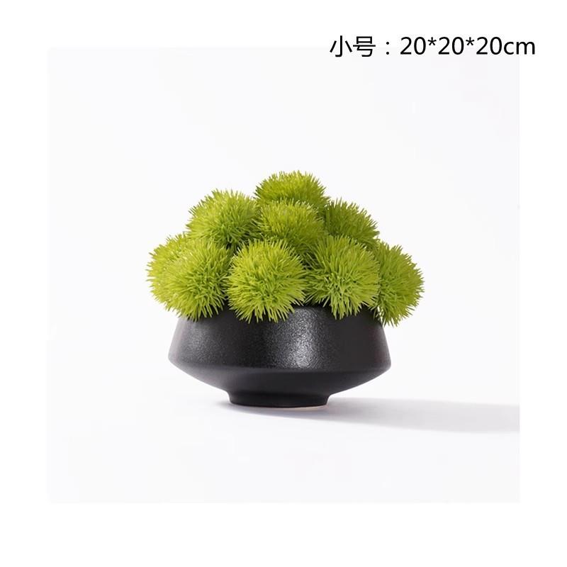 新中式花艺件装玄关柜摆花酒店假茶花仿真花样板房几855软饰摆品