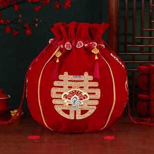 包结婚聚宝盆袋喜盆红色包裹10026233布嫁新娘方娘家陪袱皮婚庆用
