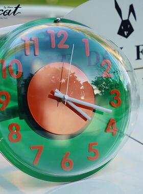 尚家用厅创意网红泡泡钟LIN20248挂摆时两用装饰客绿透钟表