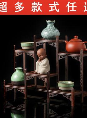 鸡翅木博FJY20220古架小实木示摆茶具茶叶子架多宝阁紫砂件茶壶展