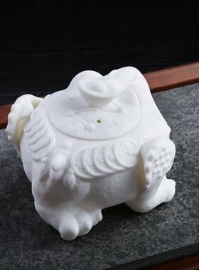 帝蟾儒高白茶具金快客杯43184夫旅特行茶具车载一壶二杯茶海茶杯