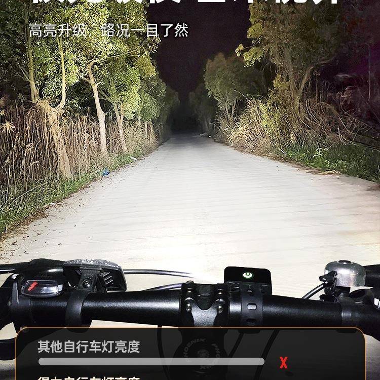 自行车灯前灯尾强光照夜行间明公路山F99SJSM9地长续航后灯儿童骑