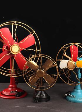 复怀品旧老式电风扇型模摆件酒吧咖啡厅餐181840厅橱窗装饰道古具