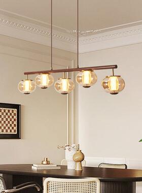 美复古c一字长条g餐厅吊灯v式i853ntae法式中古风吧台餐桌玻璃灯a