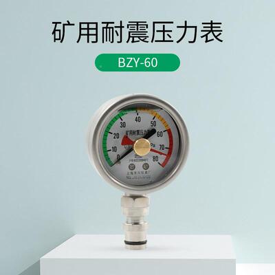 锈钢耐ZY-60矿用震双针压力表80MPaB60MP不aDN1BZY-60、0KJ10