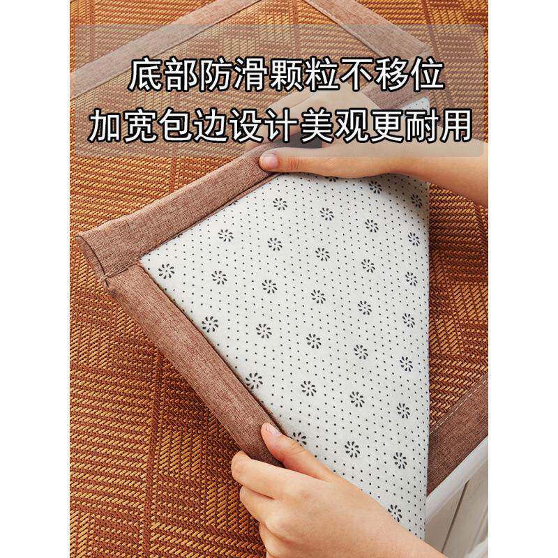 实木夏沙发qBCZO/uk垫新中式红木季凉席椅垫垫椅子座防滑可钉做