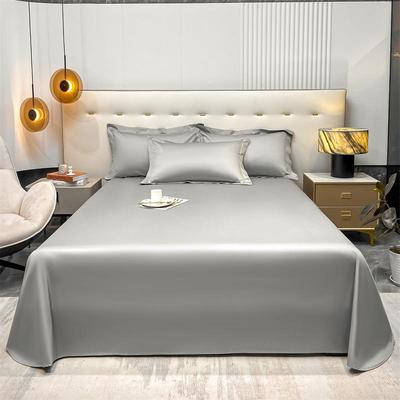 高支高密贡缎长绒棉床单单件全棉简约纯色酒店家用纯棉床单南通市