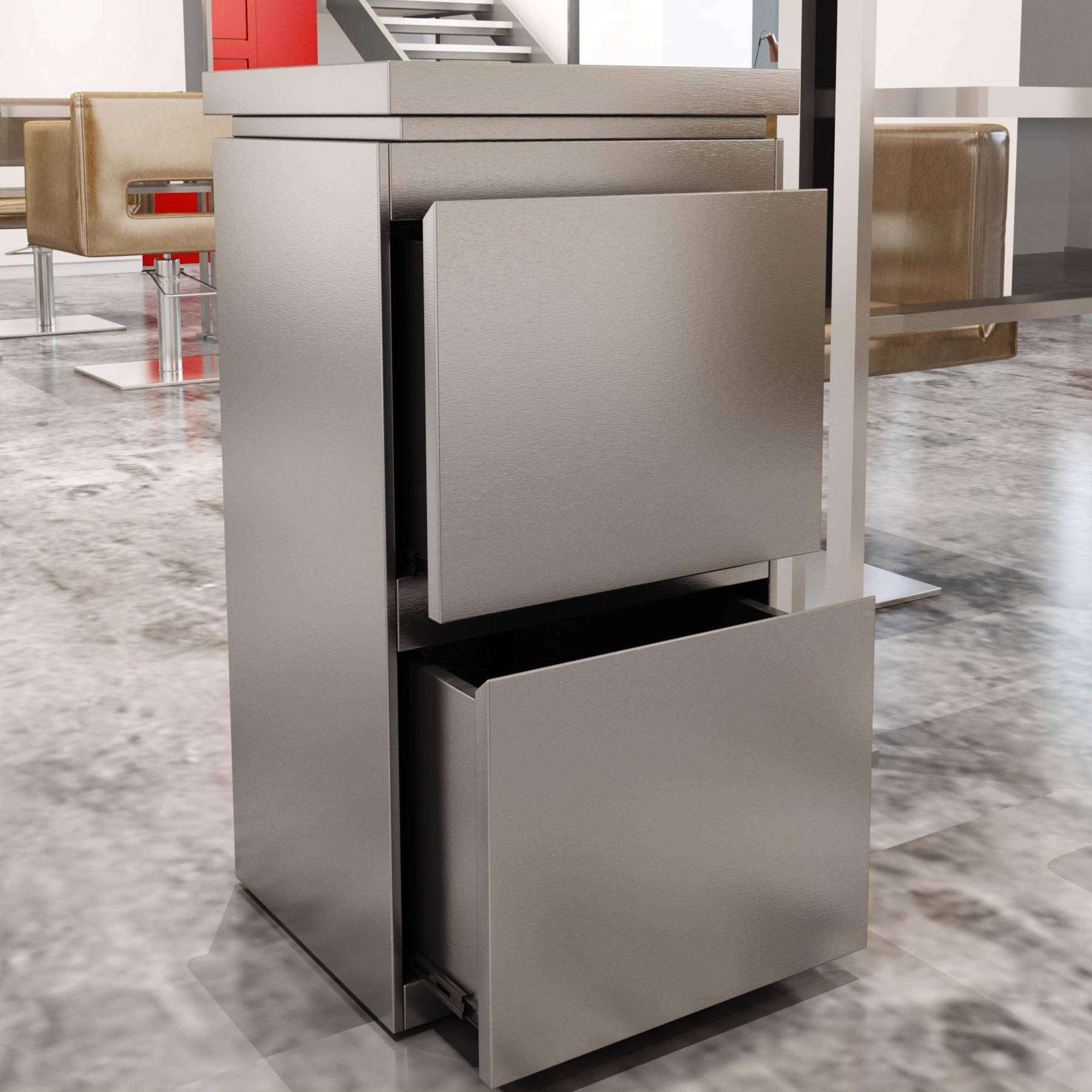 j8柜不锈钢工具柜理发店收纳柜储物柜发型师推车剪发发廊工g3