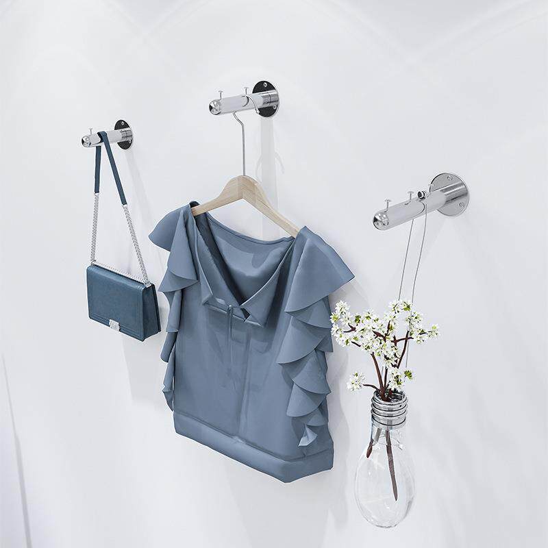 点挂式服装店不锈钢拉丝墙上钉挂钉试衣间上墙道具挂式展示架挂钩
