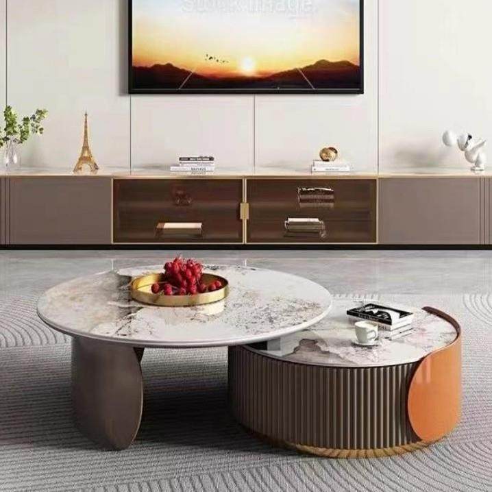 轻奢岩板茶几电视柜组合简约现代小户型客厅家用伸缩大小圆形茶几,节庆用品/礼品,新娘配件,淘宝优惠券,粉丝福利购,淘宝优惠卷