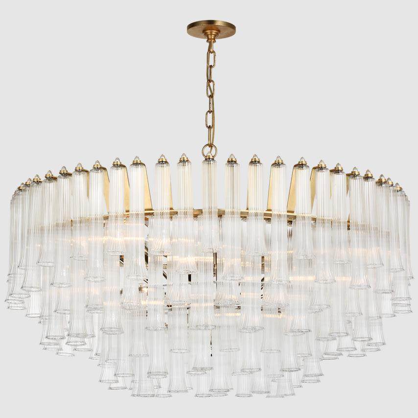 VC后现代风格吊灯长条客厅餐厅新款艺术水晶玻璃商业装饰全铜灯具