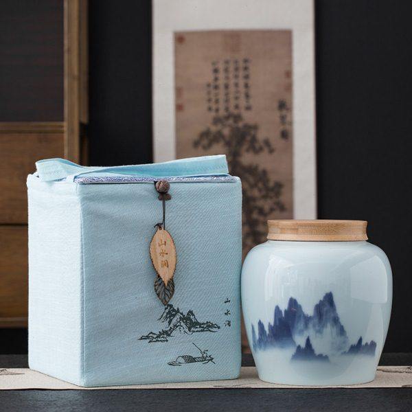 大号一斤陶瓷罐茶叶礼品盒空盒白茶银针红茶滇红普洱绿茶通用定制