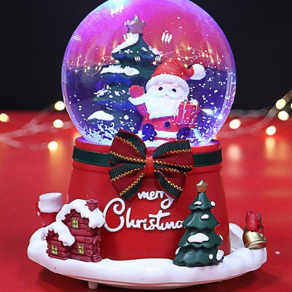 圣诞礼物老人飘雪水晶球八音盒音乐盒女孩男孩平安夜儿童生日礼物