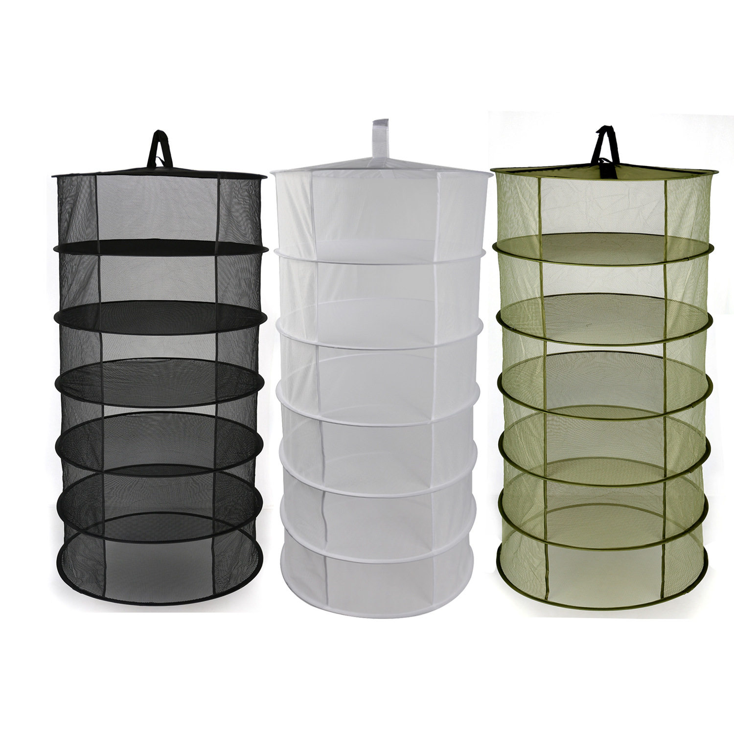 60cm 46层植物晒网折叠式晾晒篮悬挂网草药干燥架户外多功能