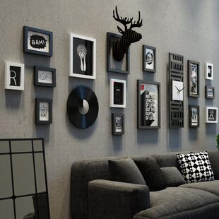 复古美发理发店背景墙面装饰室内墙体个性创意楼梯工业风墙壁挂件