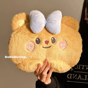 毛绒可爱小熊热水袋2025新款 学生充电防爆暖水袋注水暖手宝可插手