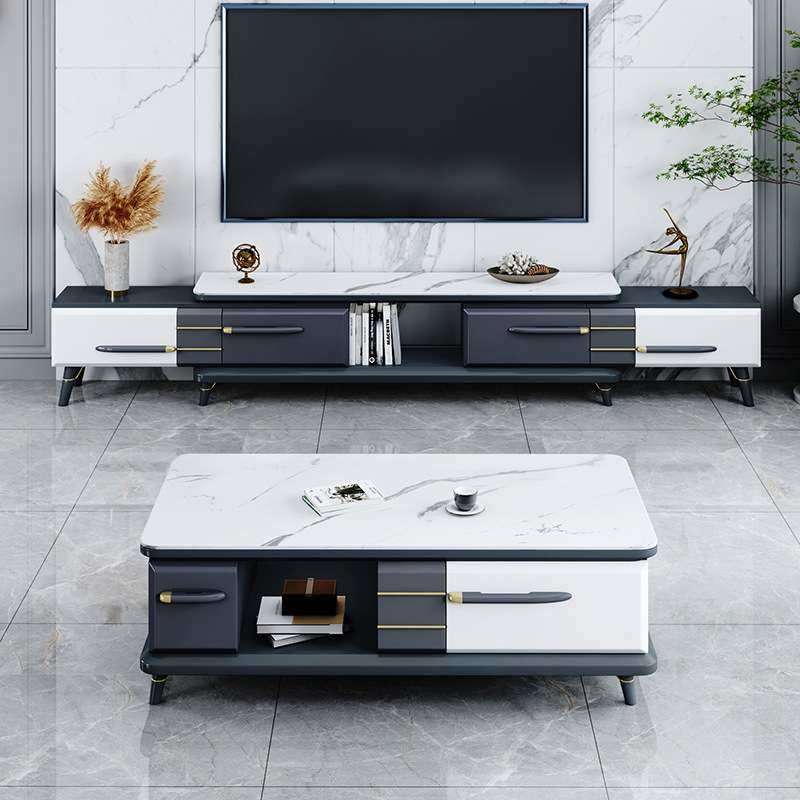 新款轻奢岩板电视柜茶几组合简约现代客厅大小户型大理石伸缩地柜,电子元器件市场,其它元器件,淘宝优惠券,粉丝福利购,淘宝优惠卷