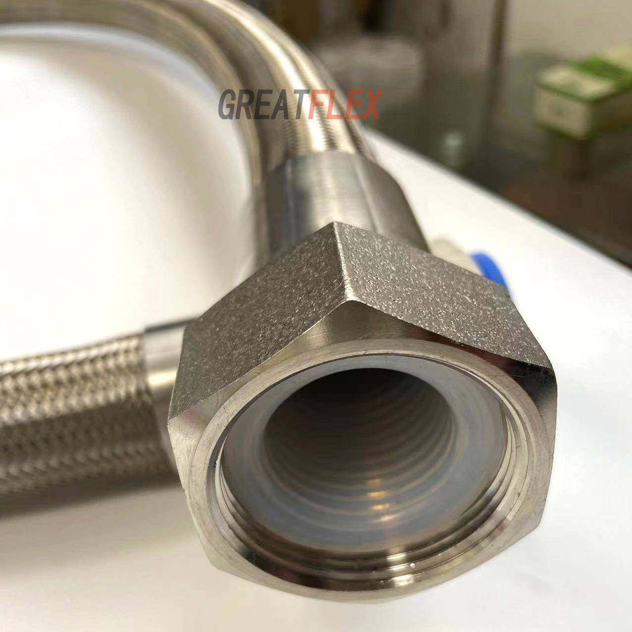 格雷特耐高温溶剂不锈钢丝金属软管内衬波纹ptfe软管BW20供应商