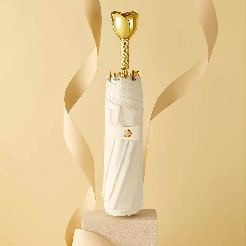 高端奢侈玫瑰花手柄雨伞女生高颜值晴雨两用高级感落日玫瑰复古伞,收纳整理,烫衣板及配件,淘宝优惠券,粉丝福利购,淘宝优惠卷