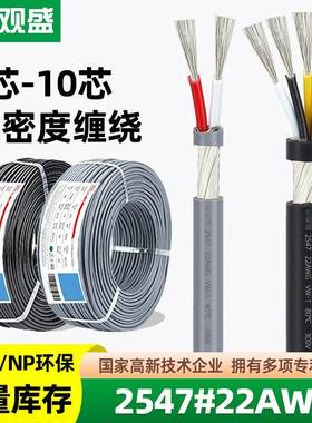 宏观盛2547屏蔽线22awg电竞控制线2345678910C音频线