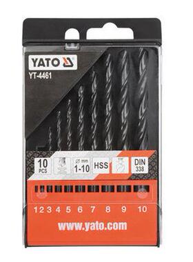 欧洲品质易尔拓YATOYT-4461轧制麻花钻头组套10件套1-10MM